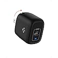 Spigen USB C Charger Block, [GaN Fast] 20W USB-C Power Adapter Type C for iPhone 15 14 13 Plus Pro Max 12 Mini MagSafe Z Fold Flip Pixel 8a Fast Foldable Wall Charger PD Charging AirPods Apple Watch
