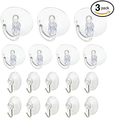 Regent Power Suction Cup Hooks -- Clear Silicon with Metal and Plastic Hooks (51 Hooks)