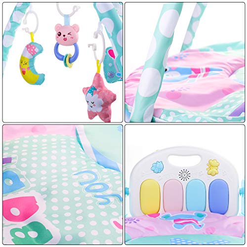 image for YOUNG CHOI'S Baby Play Gym Mat with Play Piano and Funny Accessories f