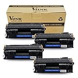 V4INK 4 Pack Compatible Replacement for 05A CE505A Toner Cartridge - Black for use in HP LaserJet P2035, P2035n, P2055dn series printers