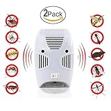 MangGou Pest Control,Ultrasonic Pest Repellent,Electronic Plug in Pest Reject,Pack of 2 - Repels Mice, Rats, Roaches, flies ,Mosquito, Spiders, Ants & Other Insects,Non-toxic Environment-friendly