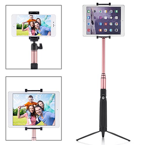 Perlesmith selfie stick with bluetooth remote and tripo…