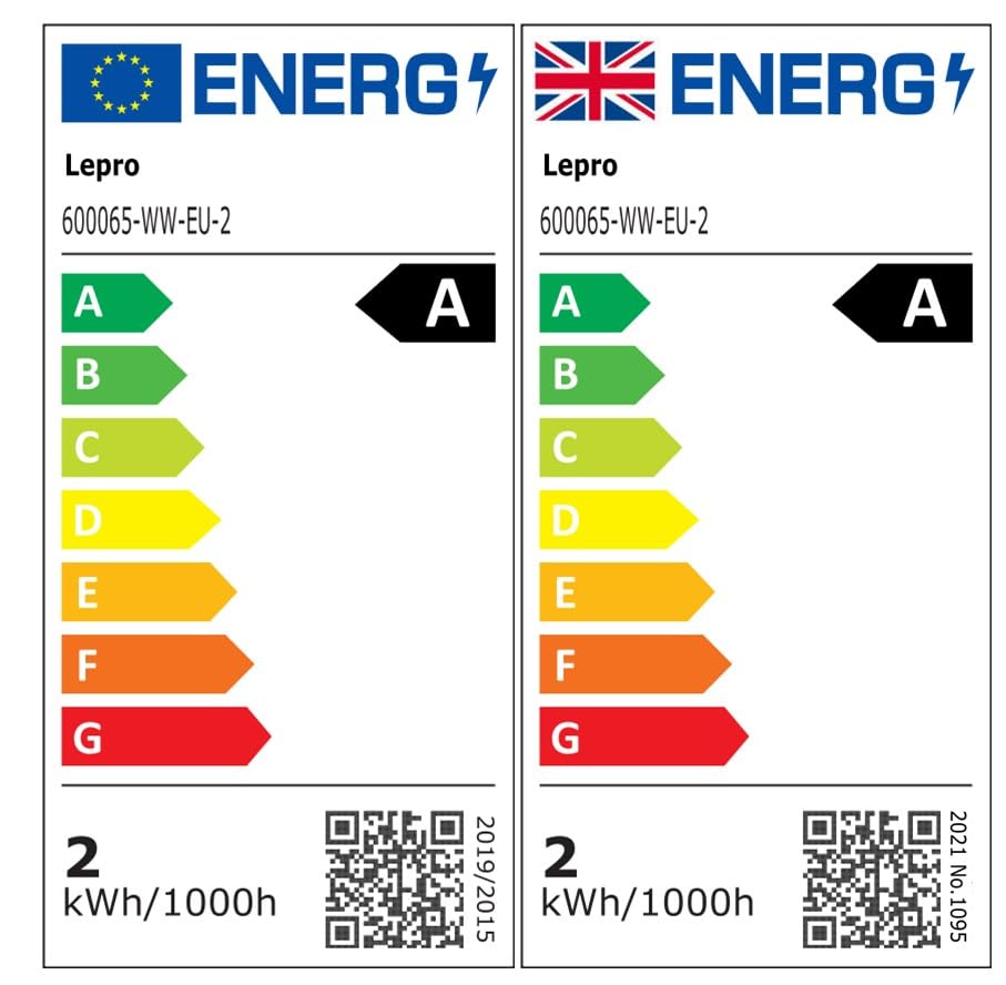 Lepro E27 Golf Ball Bulb, A-Rated Ultra-efficient LED Bulb, 2.2W = 40W, 470lm, Warm White 2700K, 50000H Lifespan, Edison Screw ES, Clear Filament, Non-dimmable, Pack of 2