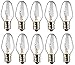 Bulbmaster 15 Watts C7 Replacement Light Bulbs for Scentsy Plug-in Warmers and Wax Diffusers, Candelabra E12 Base Pack of 10
