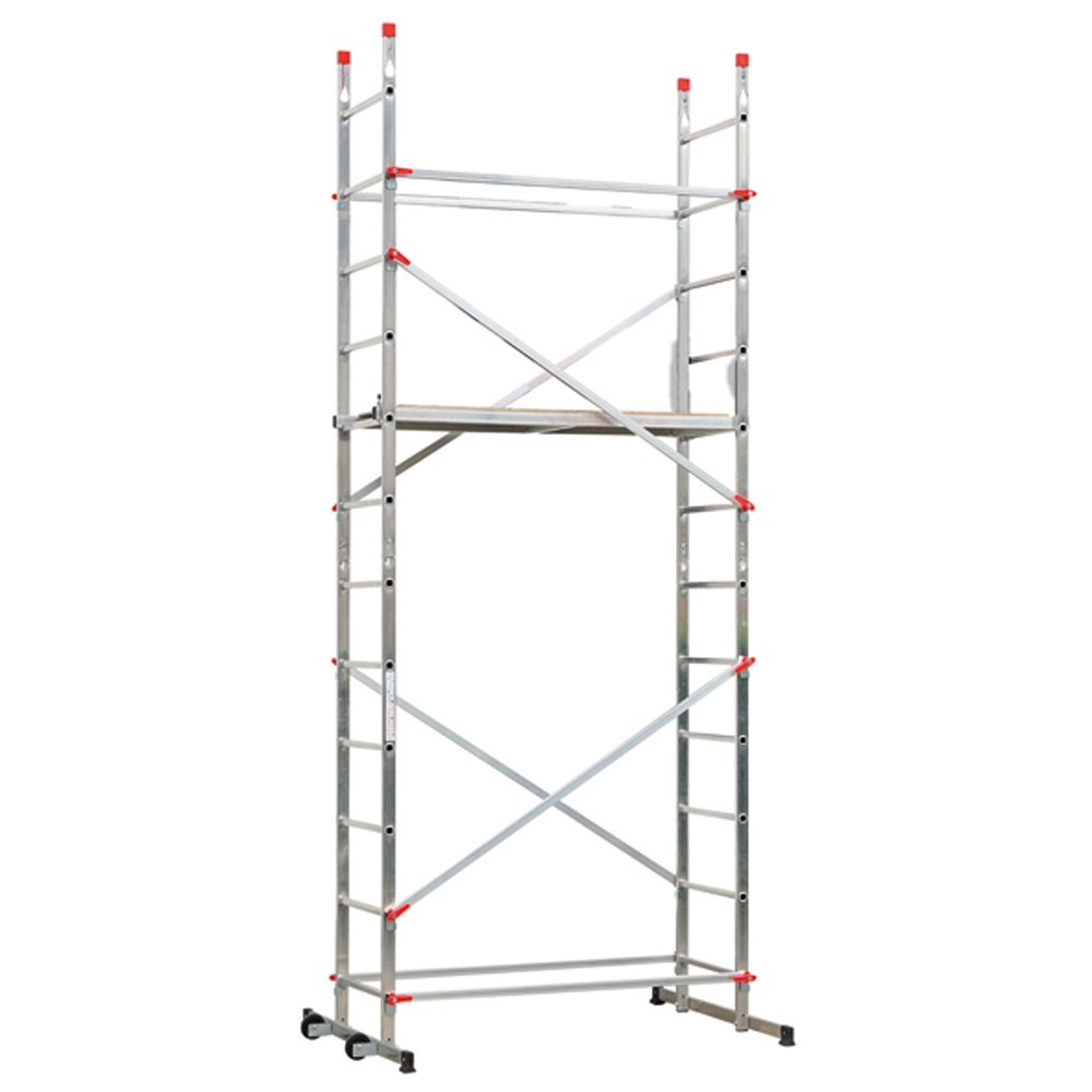 Hailo 1-2-3 500 - Andamio de aluminio con sistema "Hailo Speed Lock", 330 x 170 x 120 cm (altura max. de trabajo: 4,40 m)