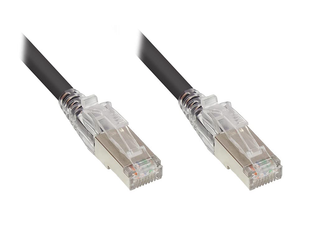 Good Connections Category 6A Patch Cable with Locking/Locking 5 m 10 Gigabit Copper Conductor/CU - S/FTP PiMF - 500 MHz - Black