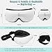 Eye Massager Wireless Eye Care Machine Portable Eye Mask with Compression Vibration Heating Music Therapy and 5 Working Modes for Vision Care Eyestrain Stress Relief etc. (Pearl White)