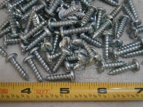 Sheet Metal Screws #10 x 3/4'' Slotted Pan Head A Steel Zinc Lot of 100#4873 - Quality Assurance from JumpingBolt