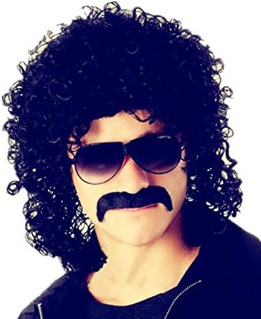 Lively Design Male Wigs Synthetic Hair Black Curly Man Wig Men Short Black Cosplay Wig