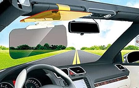 Amazon 太陽や対向車のヘッドライトのまぶしい光を軽減 安全運転 のための 昼夜対応 車用 ダブル バイザー 日よけ用品 車 バイク
