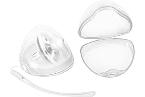 Nisxabebe Pacifier Case,2 Pack BPA Free Pacifier Holder Case with Lanyard for Diaper Bag,Pacifier Container Box for Baby Binky Nipple Travel,Essential Pacifier Accessories,Easy to Clean,Transparent