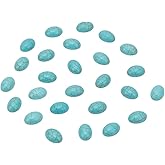 HOBBIESAY 80Pcs 0.39 Inch Synthetic Turquoise Cabochons Beads 14X10mm Oval Cabochon Flatback Flat Oval No Hole Beads Craft Findings for DIY Jewelry Making