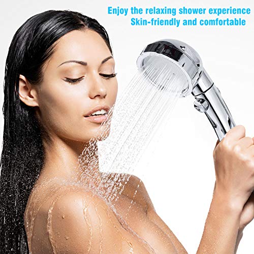 Handheld Shower Head with Hose - INAYA Detachable Shower Head with Handheld Spray & ON/OFF Pause Switch & 3 Spray Settings Showerhead with Extra Long Hose - High Pressure & Water Saving Shower Head