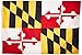 Maryland State Flag 4x6 ft. Nylon SolarGuard Nyl-Glo 100% Made in USA to Official State Design Specifications by Annin Flagmakers.  Model 142370