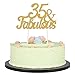 LXZS-BH Gold Glitter Fabulous Cake Topper,Wedding,Birthday,Anniversary, Party Decorations (35th)