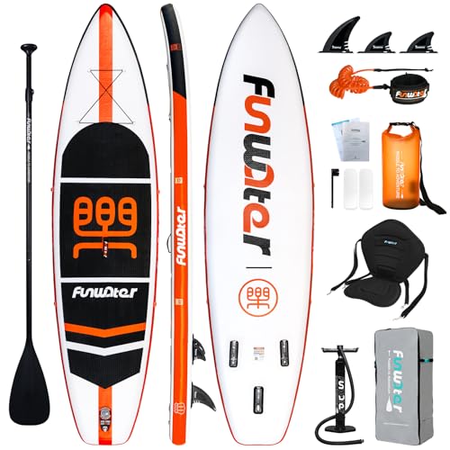 Tabla Hinchable de Stand Up Paddle Board Sup Paddle Board con Remo Ajustable,Bomba de Mano,Antideslizante Eva Deck,Cuerda de Seguridad, Asientos,para Adultos