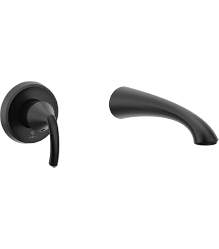 Moen WT681BN Dartmoor Single Handle Wall Mount Filler High Flow Tub Faucet With 10" Spout Reach, Matte Black
