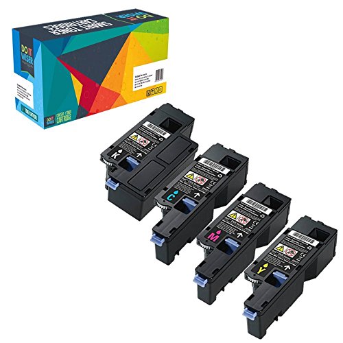 Do it Wiser Replacement for Dell E525W E525 525 Toner Cartridge 1 Black 1 Cyan 1 Magenta 1 Yellow for use in Dell E525W Color Laser Printer - 4 Pack
