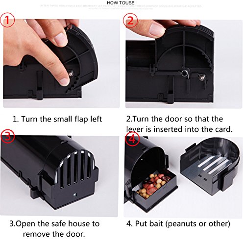 SAFETYON Automatic Lock Mousetrap, Rat Hole Plastic Mice Cage Agile Pedal Trap Pest Control Mouse Trap Live Catch