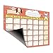 Lovellio Vintage Design Magnetic Dry Erase Calendar Whiteboard Planner, 16in x12in, Brown
