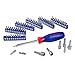 WORKPRO W000806A 100-Piece Screwdriver Set With Magnetic Tips And Bits, Storage Rack Included, Red/Blue
