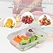 Meal Prep Containers,10 pack Lunch Boxes,Food Storage with lids,BPA Free Bento Lunch box Set with 3 Seperated Compartments,Leak Proof,Resuable,Stackable,Microwaveable,Freezer and Dishwasher Safe