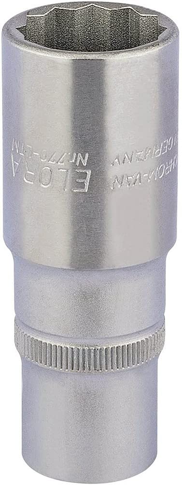 Draper 11936 Elora Deep Bi-Hexagon Socket, 1/2" Square Drive, 22mm