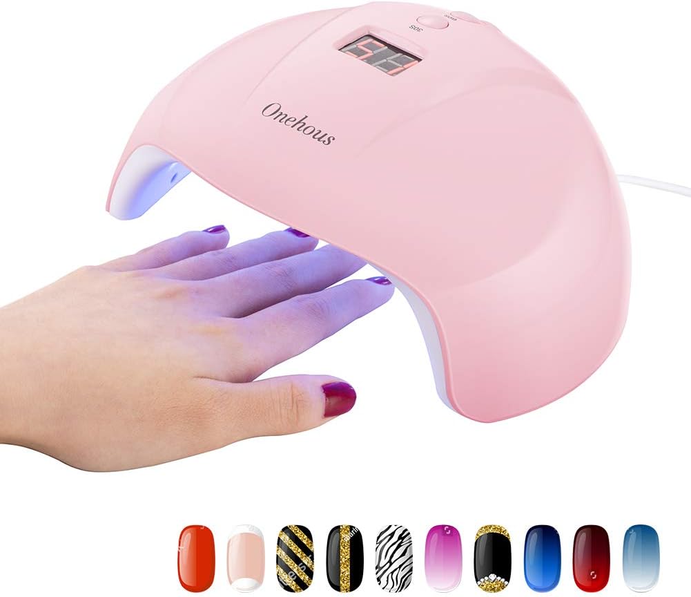 Nail Lamps for Gel - Professional UV LED Nail Gel Polish Lamp Nail Dryer with 3 Timer 30S/ 60S/ 90S, 24W Smart Auto-sensing Fast Dry Nail Gel Polish Curing Lamp Dryer
