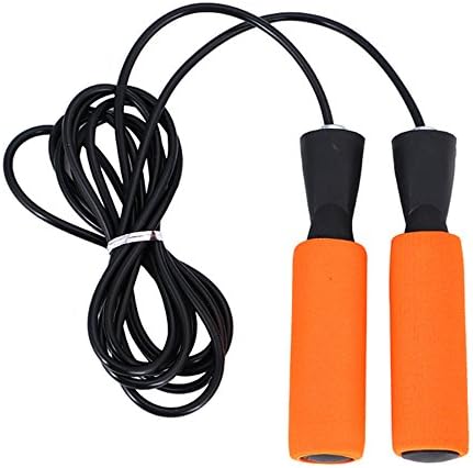 XJH88 Jump Rope Adjustable Skipping Speed Ropes Bearing Handles Loaded (Orange)
