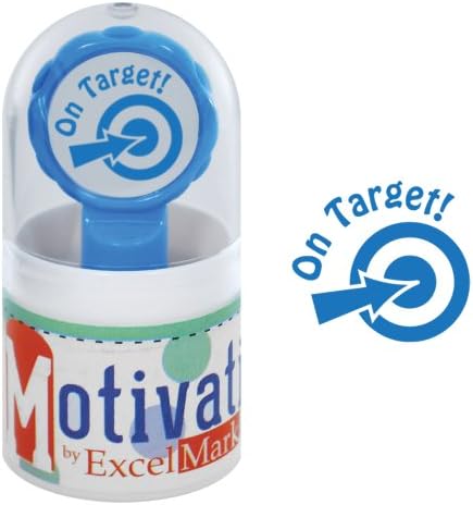 Motivations Pre-Inked Teacher Stamp - On Target! (Target) - Blue