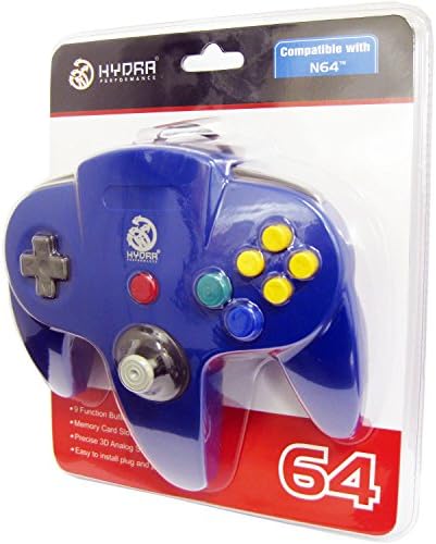 Hydra Performance N64 Controller Compatible for Nintendo 64 - Blue