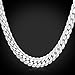 U7 Hip Hop Necklace Men Solid Links Party Jewelry 6MM Thick Platinum Plated Snake Curb Chain 28 Inch
