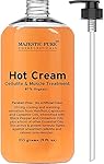 Majestic Pure Anti Cellulite Cream, 87% Organic Fat Burner Cream, 9 Oz - Tight Muscles & Joint and Muscle Pain, Natural Cellulite Treatment - Soothes, Relaxes, and Tightens Skin
