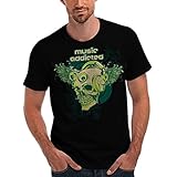 Wellcoda | Headphones Addicted Music Mens NEW T-Shirt Black XL