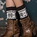 FAYBOX Women Short Knitted Christmas Leg Warmers Socks Boot Cuffs Snowflake DG