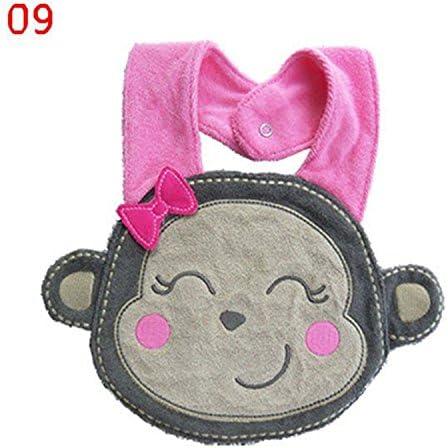 Valenla Bib Kids Girl Boy Baby Lunch Bibs Animals Cotton Saliva Towel waterproof Infant Bibs Sky Blue