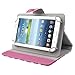 Aokdis Universal Polka Dot Leather Stand Case Cover For Android Tablet PC 7 inch (hot pink)