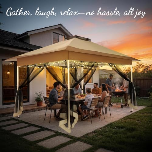 COBIZI 10x15 Pop Up Canopy Gazebo Review: Water-Resistant Shelter with Mosquito Netting image 20
