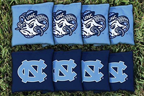 Victory Tailgate NCAA Collegiate Regulation Cornhole Game Bag Set (8 Bags Included, Corn-Filled) - North Carolina Tar Heels UNC