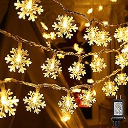 Christmas Snowflake String Lights, 49 ft 100 LED