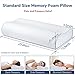 Memory Foam Pillow for Sleeping, Cervical Pillow for Neck Pain, Head and Neck Support for Back, Stomach, Side Sleepers, Orthopedic Contour Pillow, with Washable Pillowcase