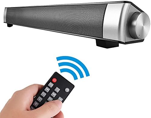 EWEMOSI Sound Bar Bluetooth 4.0 Speaker - 2.0 Channel Multimedia Speaker System - Built-in Microphone - TV Speaker Audio Player Music Box Radio for Home Travel