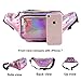 Holographic Fanny Pack for Women Men, Water Resistant Crossbody Waist Bag Pack with Multi-Pockets Adjustable Belts, Cute Bum Belt Bag for Travel Walking Running Hiking Cycling (Holographic Pink)