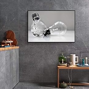 Floating Framed for Living Room Bedroom Black and...