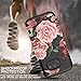 RabeMall Samsung Galaxy S7 Case Unique Pretty Flowers for Girls/Women Anti-Fingerprint Three Layer High Impact Resistant Hybrid Shockproof Protective Cover,Floral Black