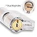 1-Pack Transparent Practice Lock, Sopoby Crystal Visible Training Lock for Locksmith, Cylinder Lock with 2 Keys (Dual Keyholes)