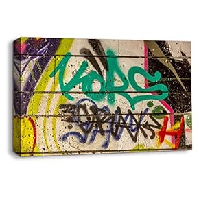 Canvas Wall Art for Living Room,Bedroom Home Artwork Paintings Creative Graffiti Ready to Hang - 12x18 inches