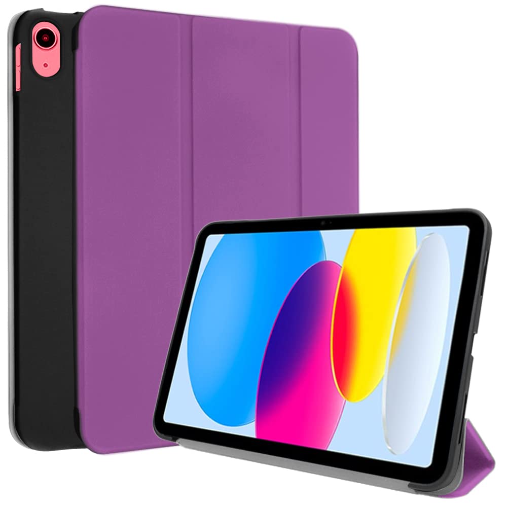 TECHGEAR Smart Case for iPad 11th Gen (2025 A16) & 10th Gen (2022), Slim Tri-Fold Stand Cover with Corner Protection, Auto Wake/Sleep, for iPad A16 11" / 10.9" - Purple โ image 1