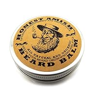 Honest Amish Beard Balm Leave-in Conditioner - Made with only Natural and Organic Ingredients - 2 Ounce Tin