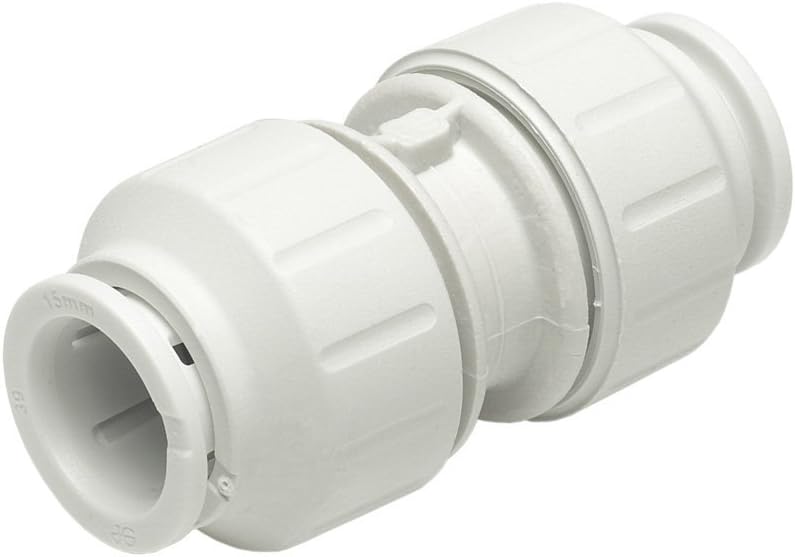 John Guest Speedfit PEM0415W Straight Connector, White, 15 mm